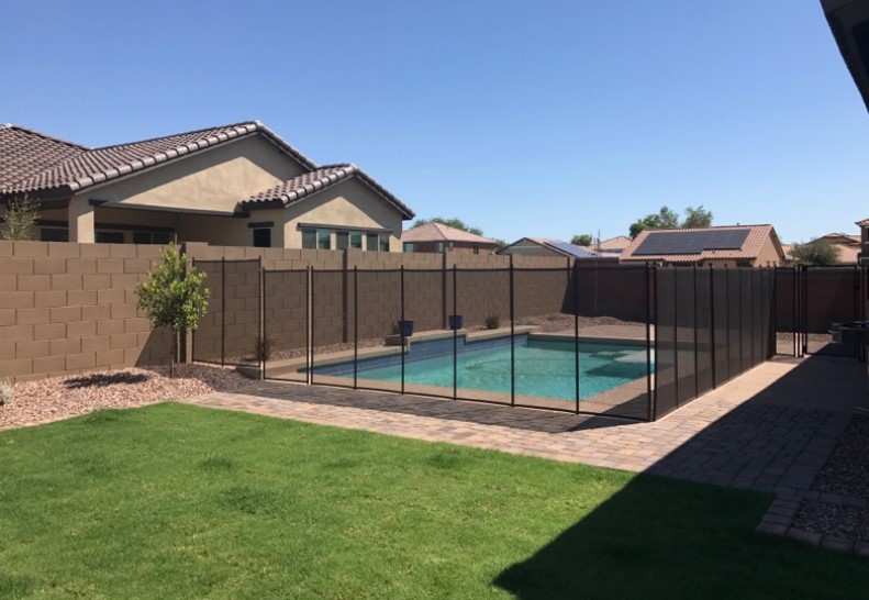 this image shows pool deck in Carmichael, California
