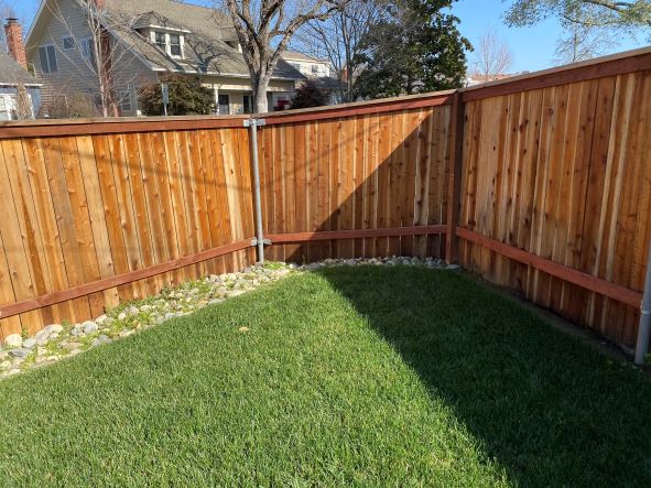this image shows residential fencing in Carmichael California