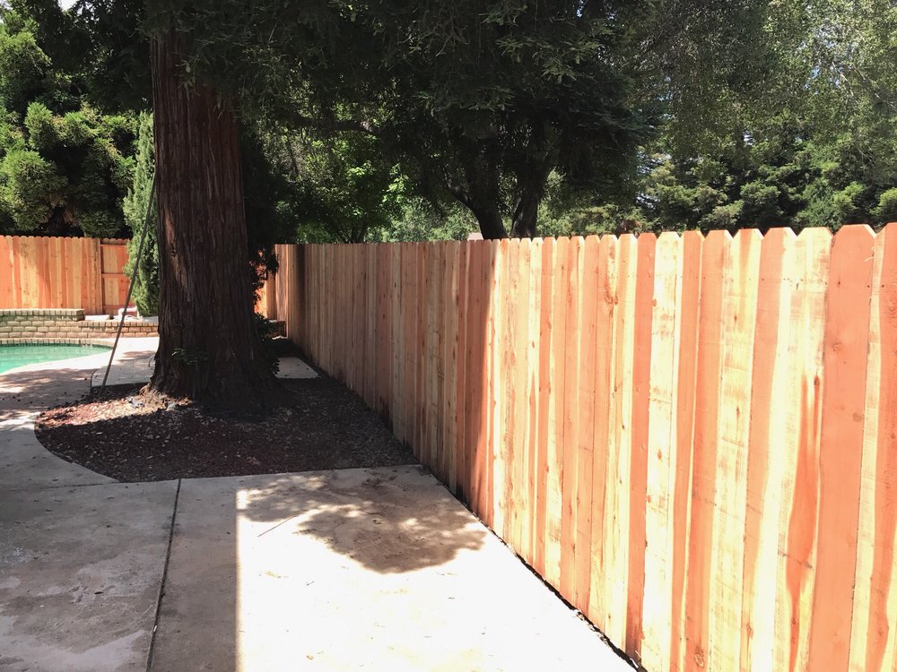 this is a picture of Douglas fir fence in Carmichael, CA