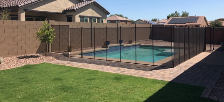 this is a picture of pool fence in Carmichael, CA