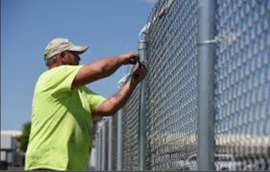 this is a picture of fence repair in Carmichael, CA